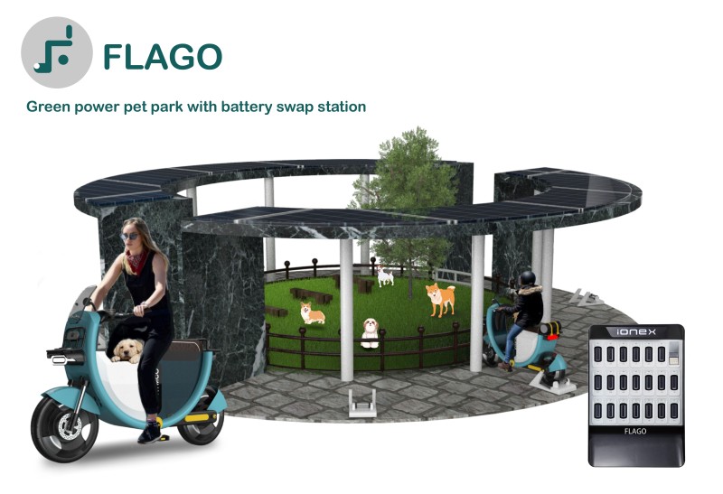 Wei-Siang Huang - FLAGO-green power pet park with battery swap station