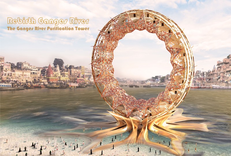 Chien-Ching, Su - Rebirth Ganges River - The Ganges River Purification Tower