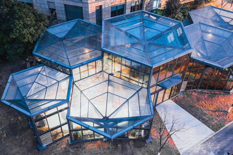 Nanjing Forestry University; Nanjing Gongyong Jinpu Digital Urban and Rural Construction Co., Ltd - A greenhouse garden: the “Tree of Life” in school