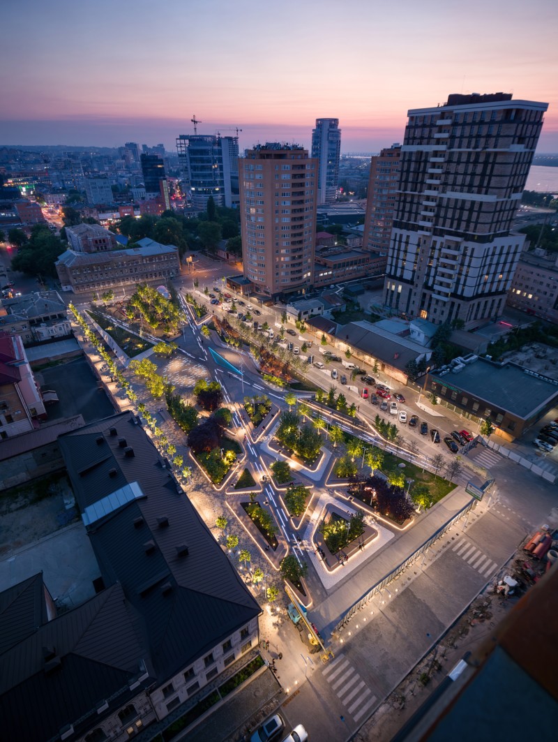 Architectural team of Dmytro Volyk and Ksenia Donetska - Reconstruction of Uspenska Square in Dnipro, Ukraine, by the architectural team of Dmytro Volyk and Ksenia Donetska