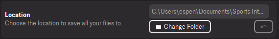 change user data location folder
