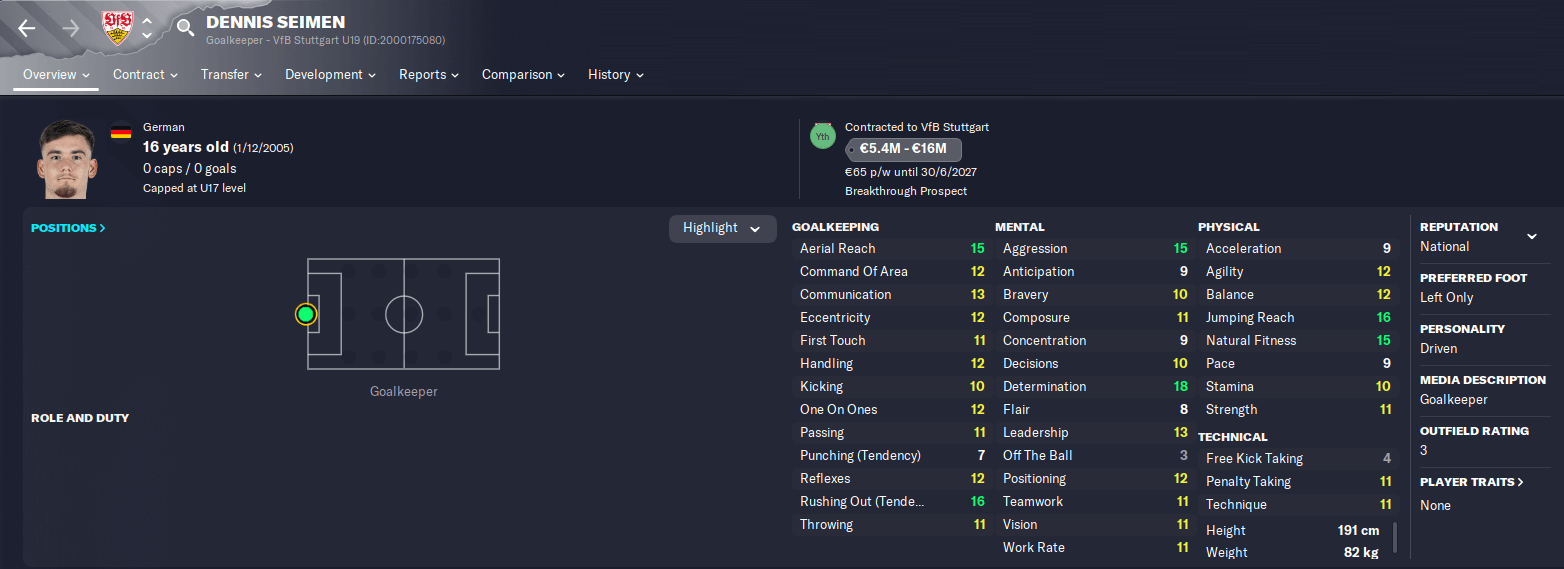 Dennis Seimen player profile FM3 23.3 db