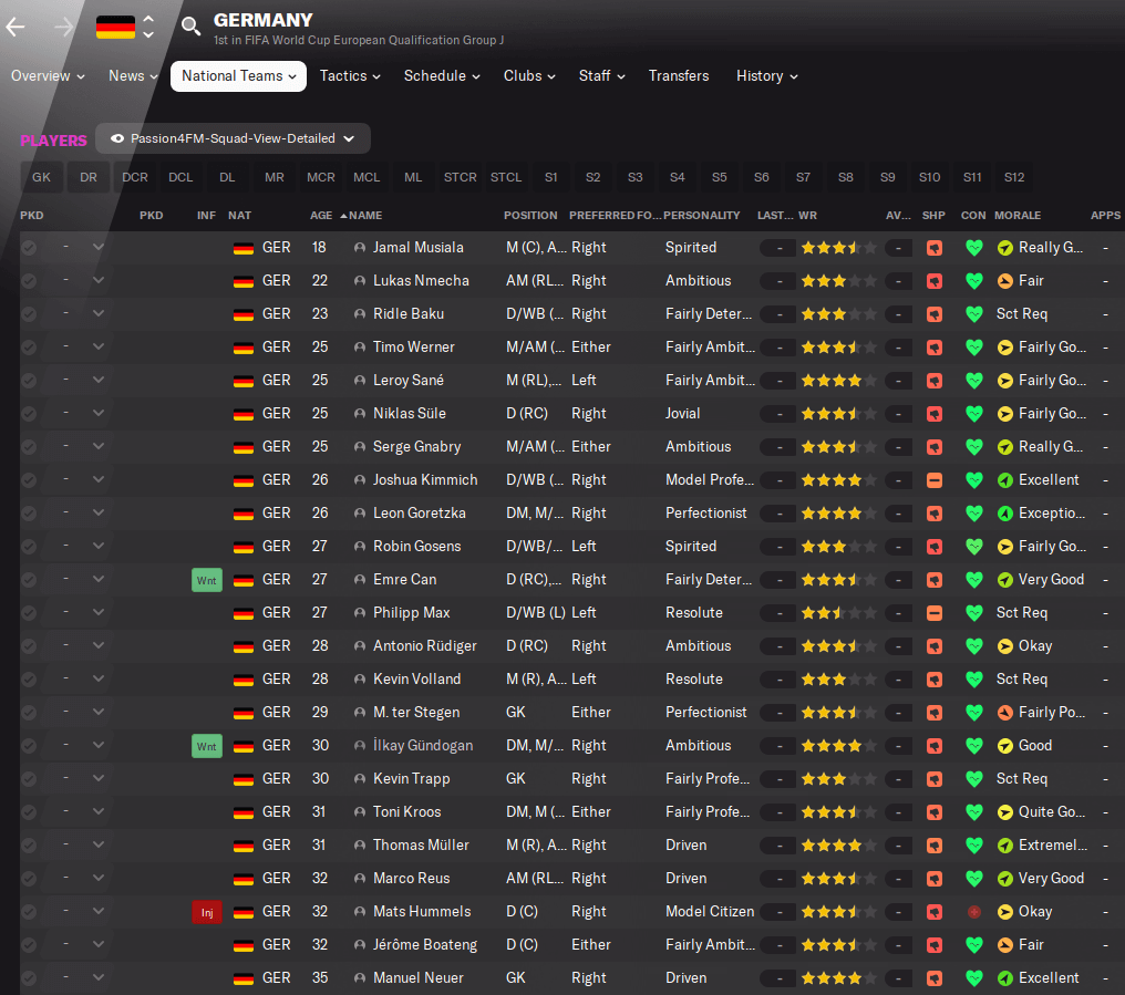 FM23 German national team fix