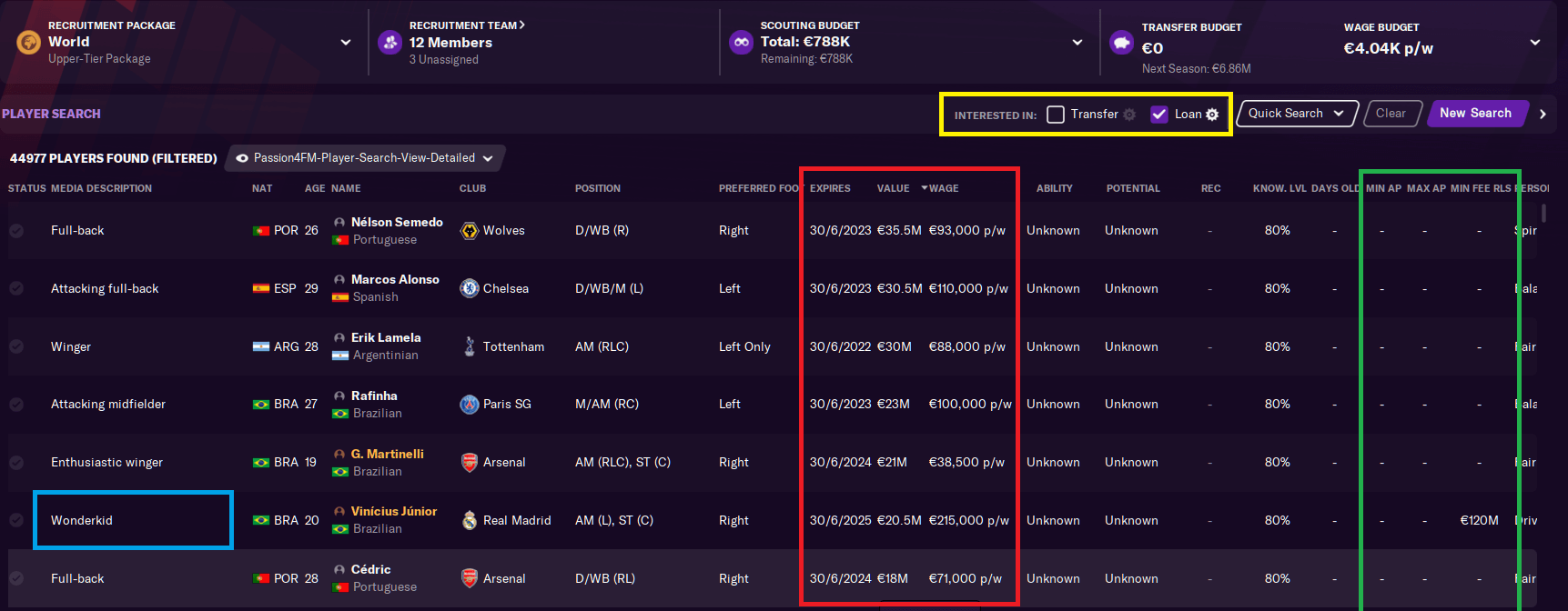 Football Manager Player Search