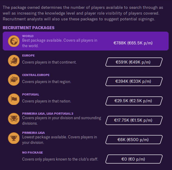 Recruitment packages