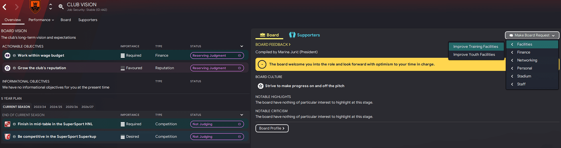 how to upgrade training facilities in Football Manager