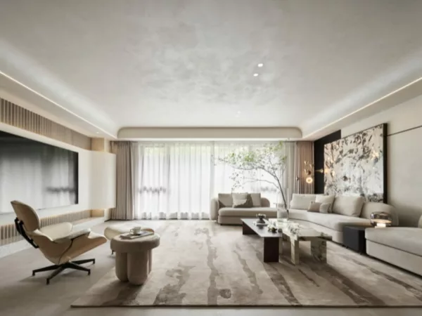 Contemporary living room in A Tranquil Oasis designed by Agatha Teng of A.RK Interior Design.