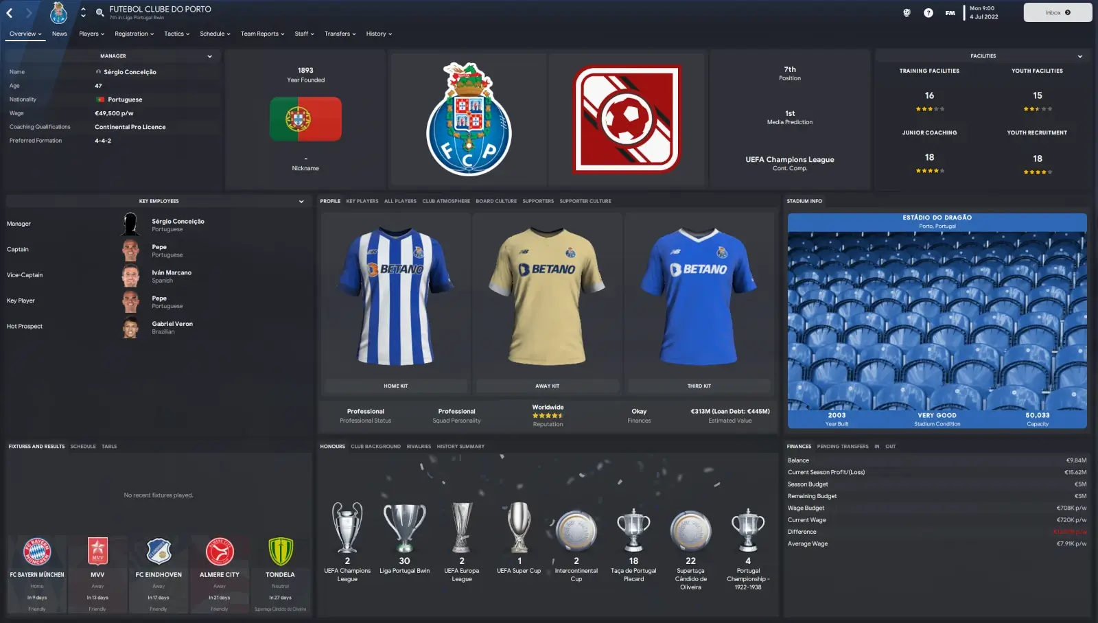 FM23 Standard real kits Porto