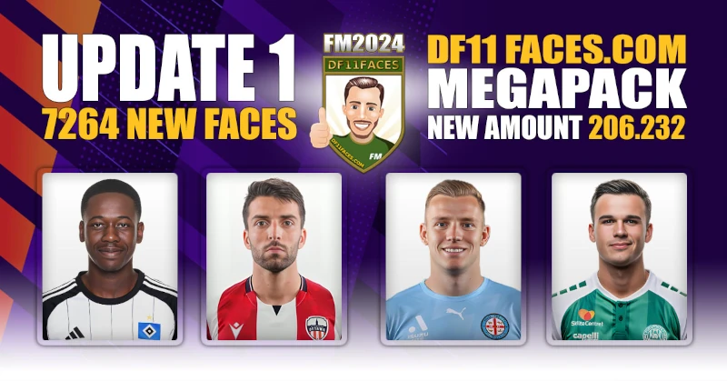 FM24 DF11 Faces megapack update 1 August 2023