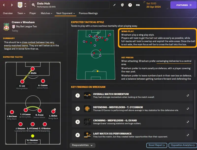The Overview of Next Opposition's Scouting