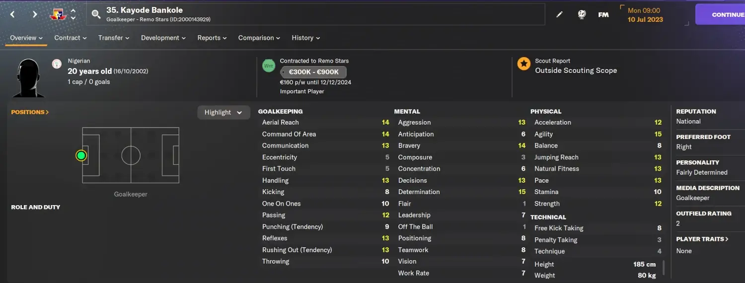 Hidden Nigerian Wonderkid Kayode Bankole on FM24 Winter Transfer update